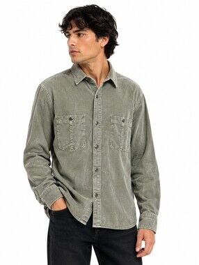 Tommy Bahama Coastline Cord Men’s Sage Green Corduroy Long Sleeve Shirt - L
